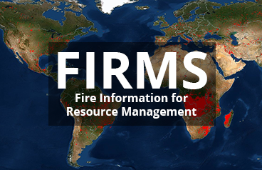 Example of a FIRMS fire map