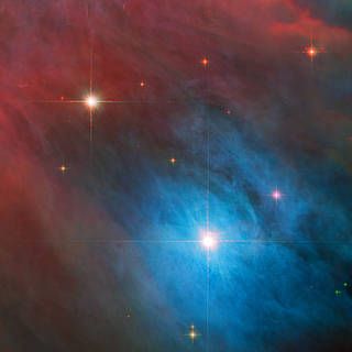 Hubble Views a Stellar Duo in Orion Nebula