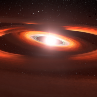 Hubble Follows Shadow Play Around Planet-Forming Disk