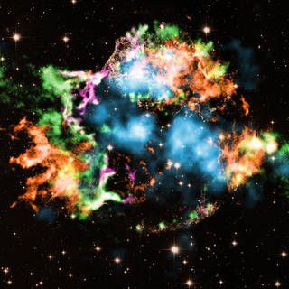 Image of supernova remnant in many colors