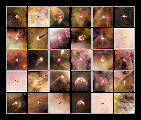 30 Hubble Space Telescope images of embryonic planetary systems