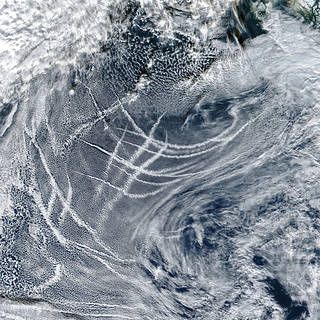 Suomi NPP satellite image of ship tracks 