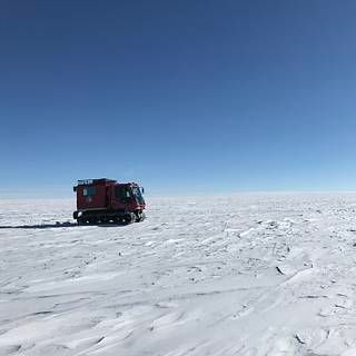Photo of vehicle on Antarctica snow 