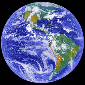 Blue marble image of Earth