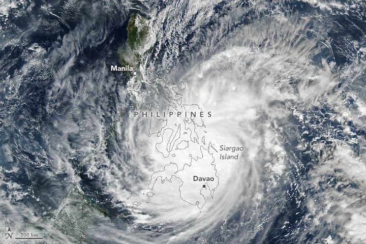 Suomi NPP satellite image of Typhoon Rai
