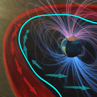 animation of wave at the edge of Earth's magnetosphere