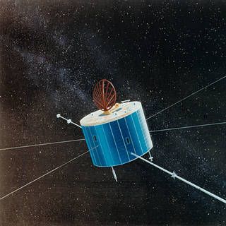 Artist's drawing of Geotail in space
