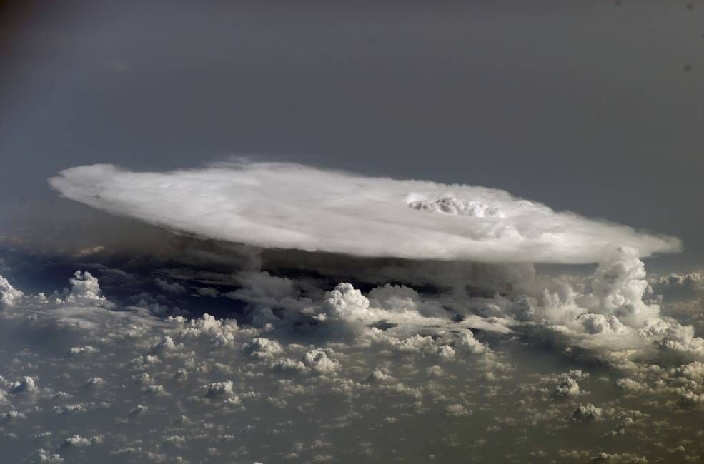 Photo of high-altitude ice cloud as seen from the International Space Station