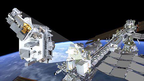 Artist concept of TSIS-1 in orbit